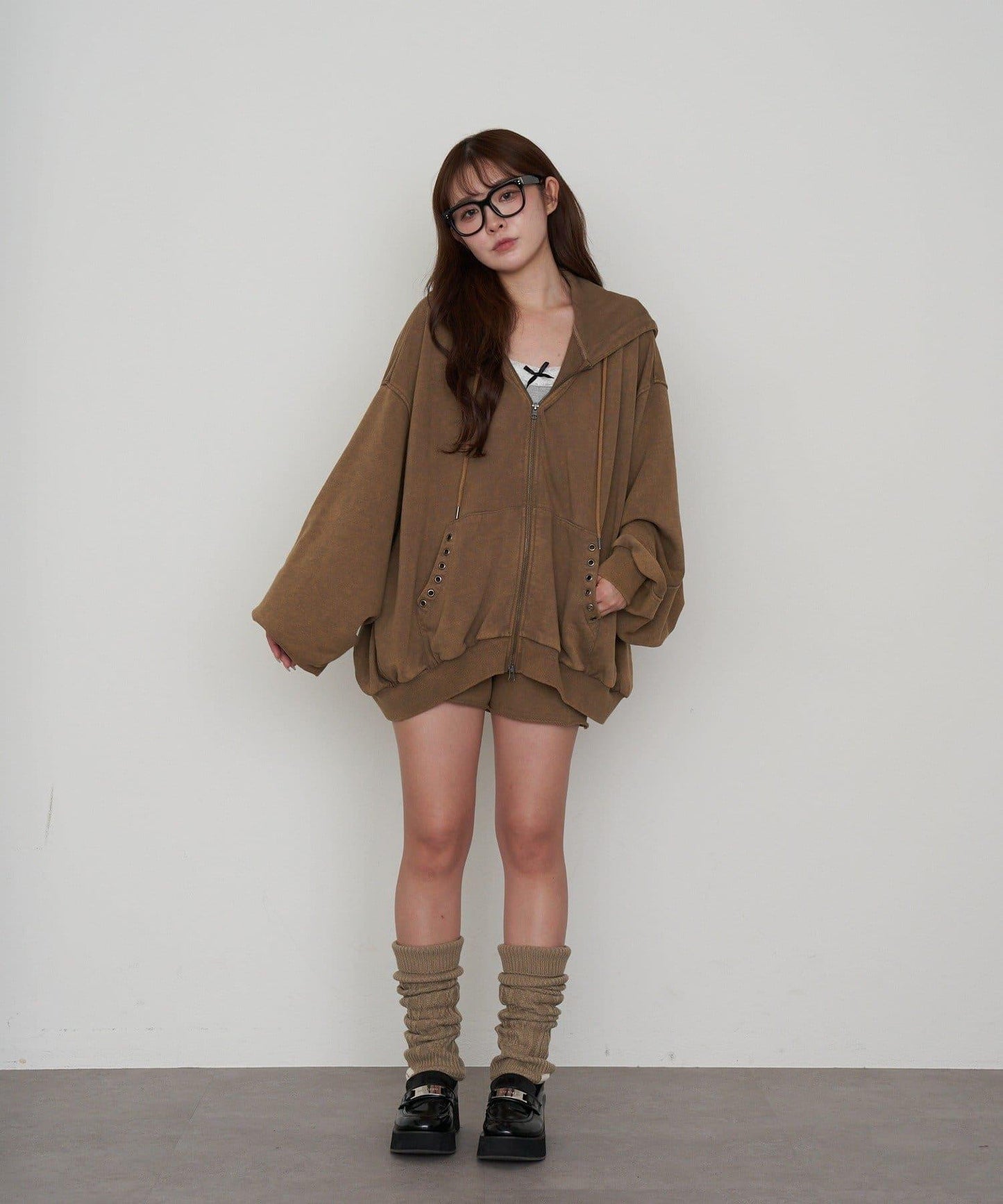 麻花編織護腿襪