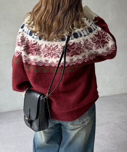 愛心圖案針織衫