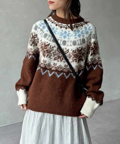 愛心圖案針織衫