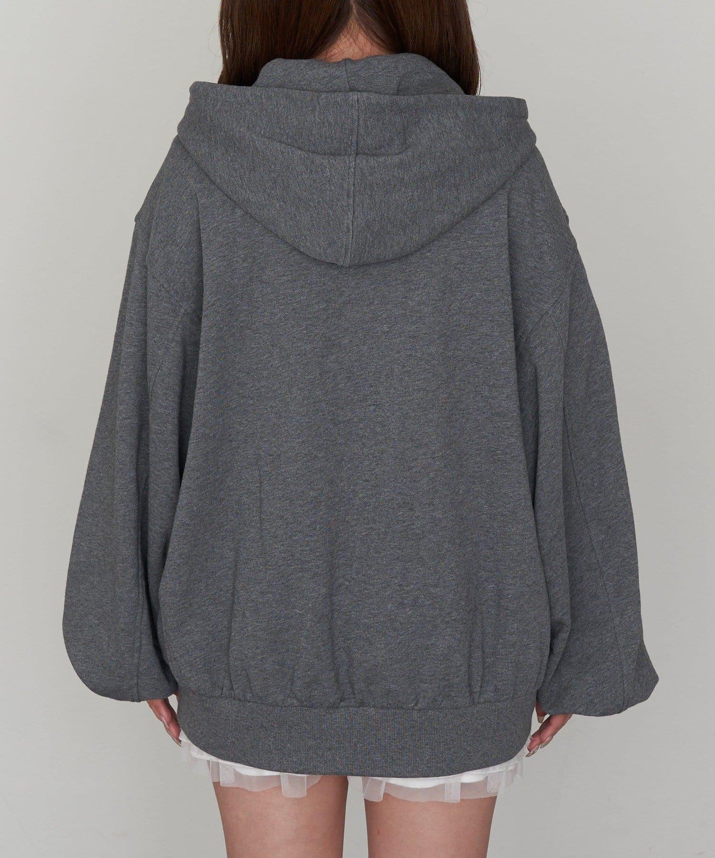 徽標貼布連帽拉鍊衛衣