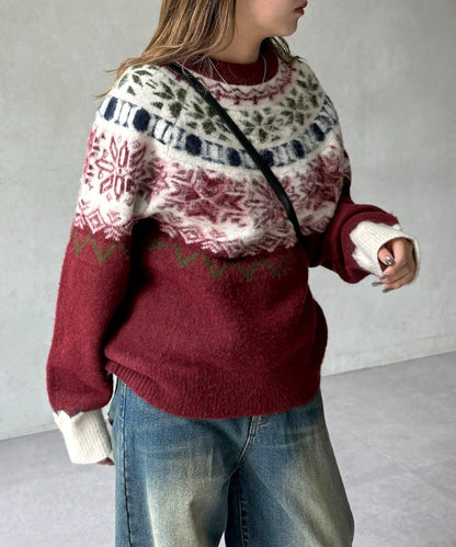 愛心圖案針織衫