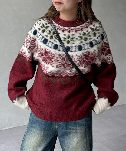 愛心圖案針織衫