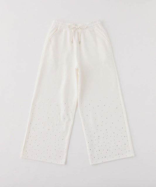 【可成套搭配】水鑽裝飾剪裁長褲