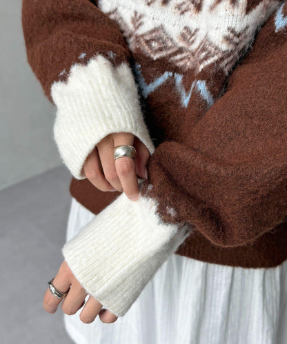 愛心圖案針織衫