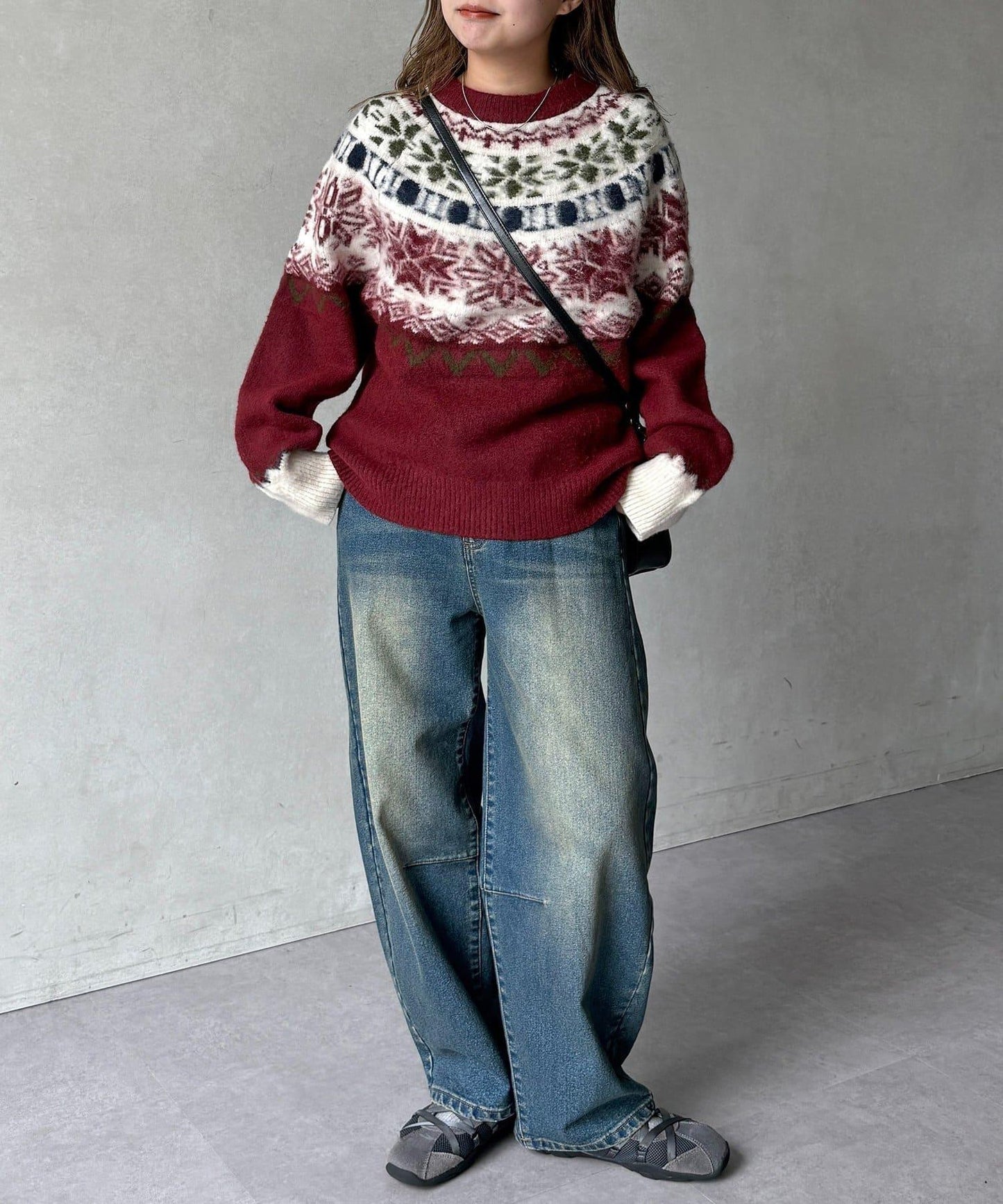 愛心圖案針織衫