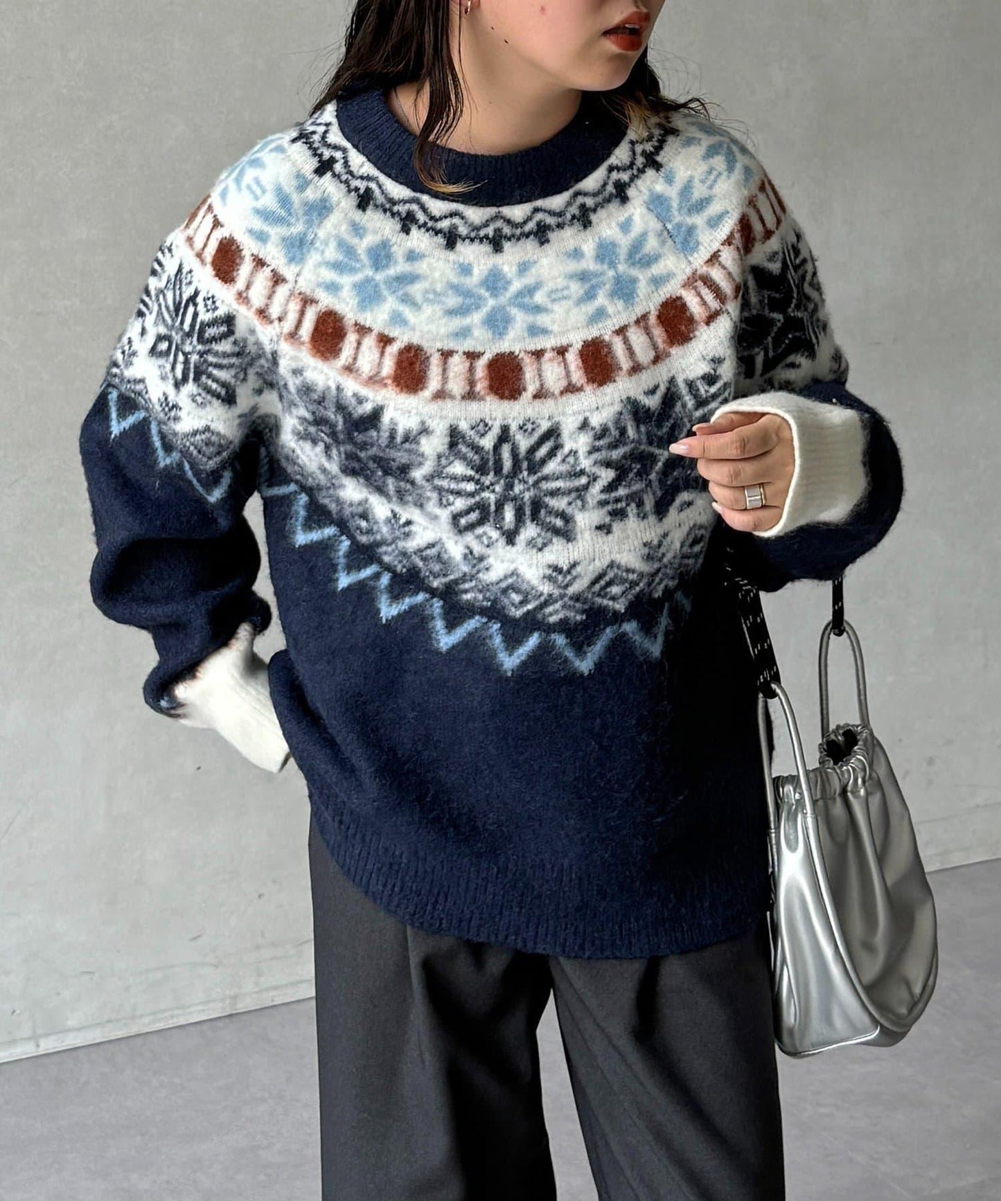 愛心圖案針織衫