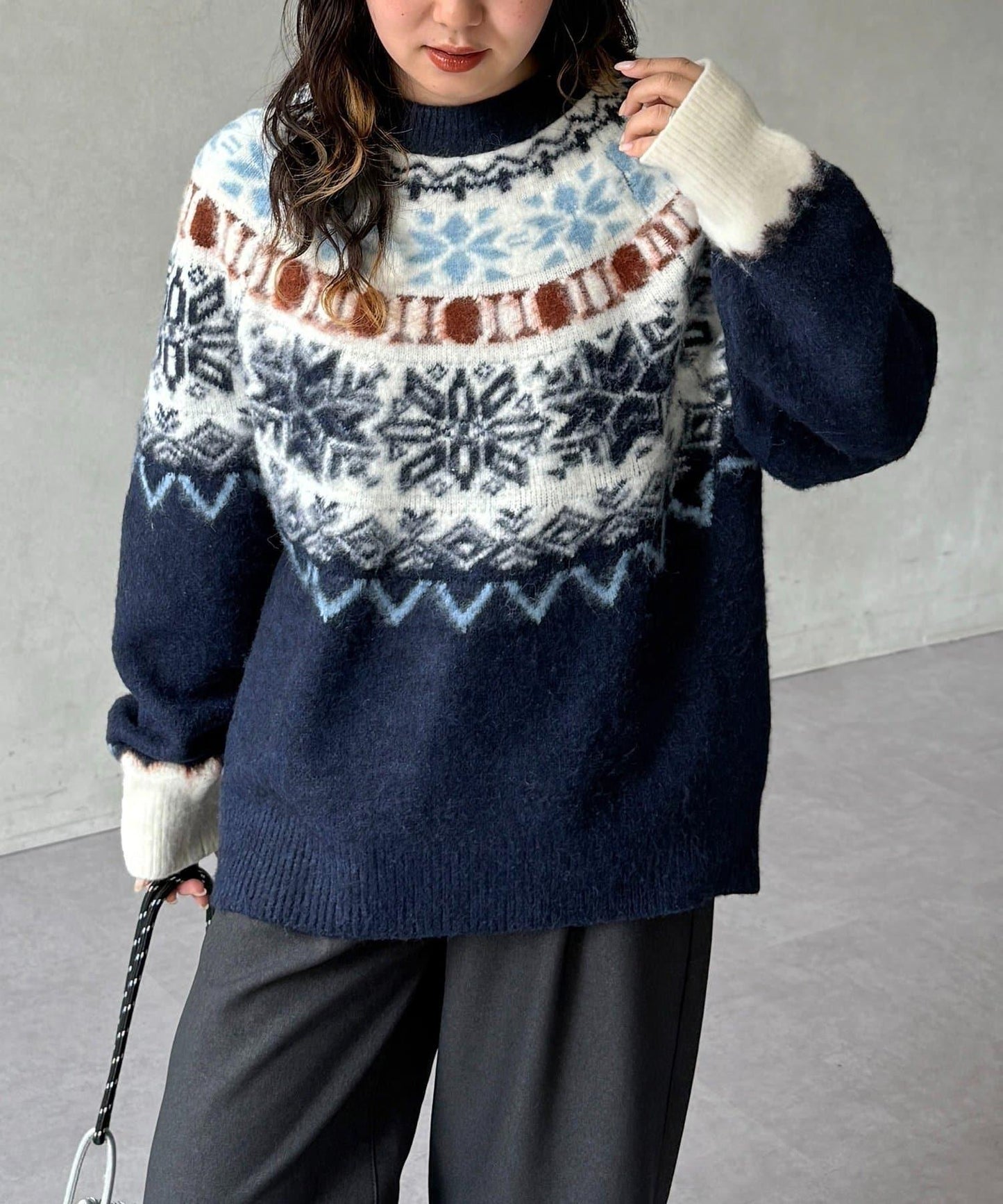 愛心圖案針織衫