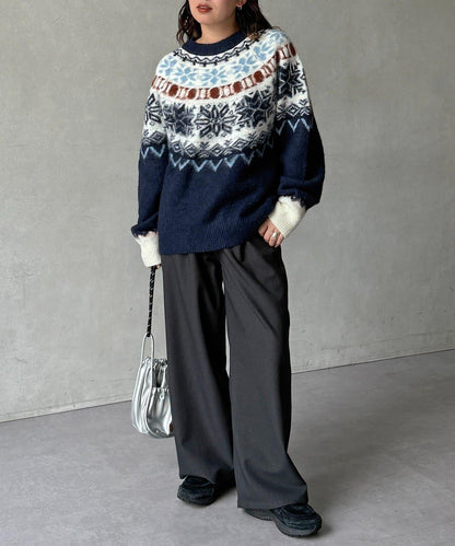 愛心圖案針織衫