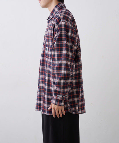 【PATTIPATTI】寬鬆格紋法蘭絨襯衫