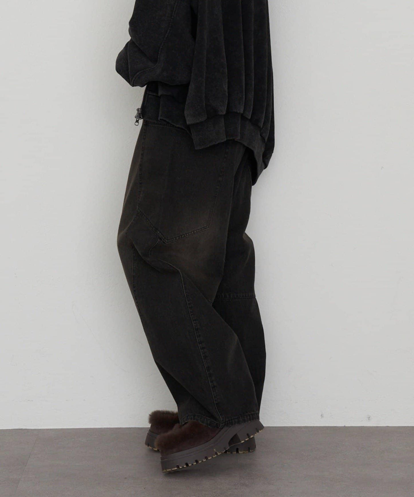 拼接設計牛仔褲