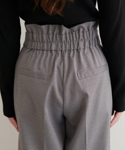 前翻折後褶長褲