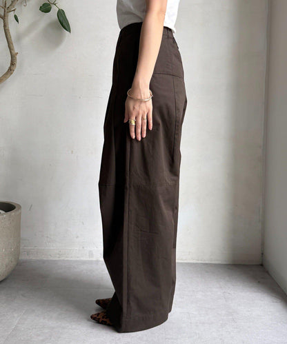 【DouDou】斜紋寬腿褲