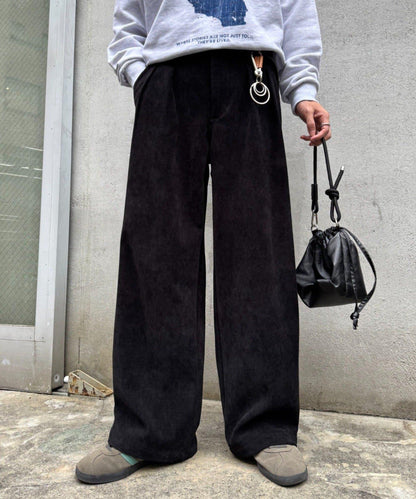 燈芯絨直筒褲