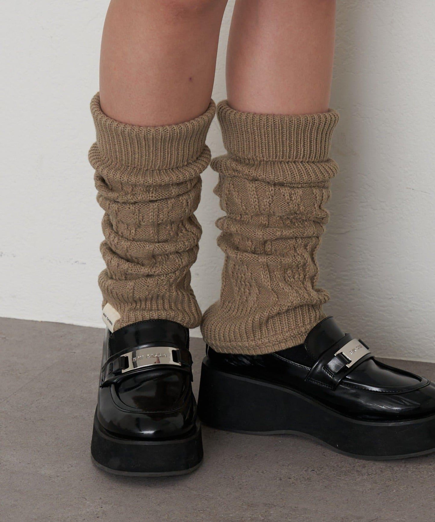 麻花編織護腿襪