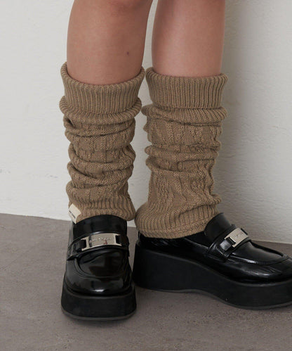 麻花編織護腿襪