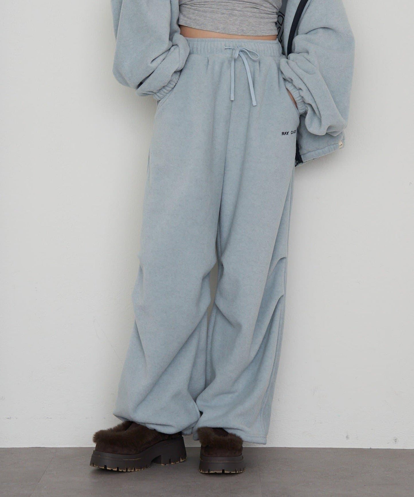 抓絨休閒易穿褲