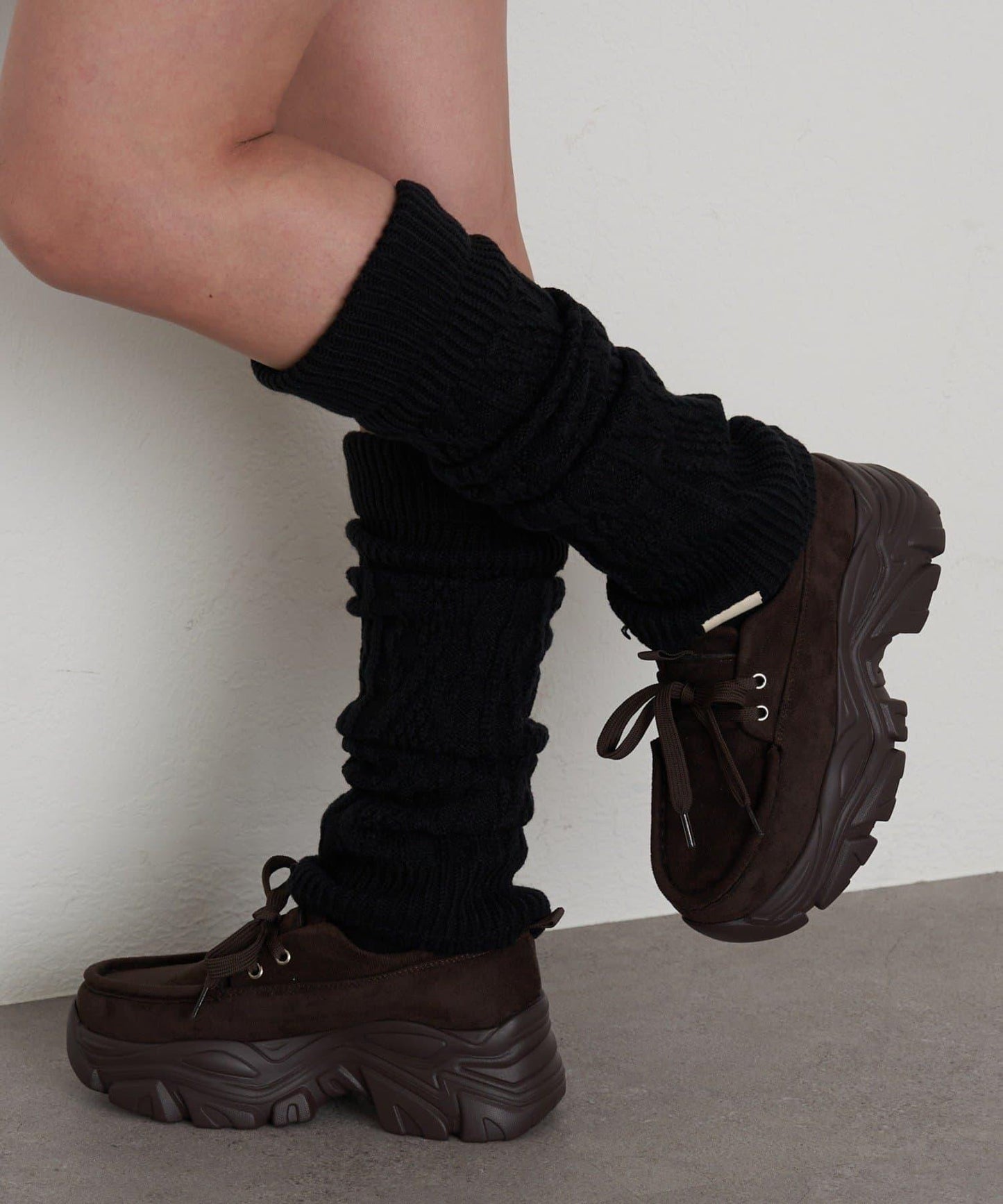 麻花編織護腿襪