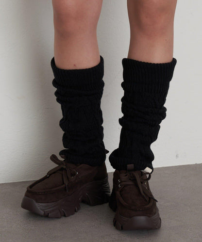 麻花編織護腿襪