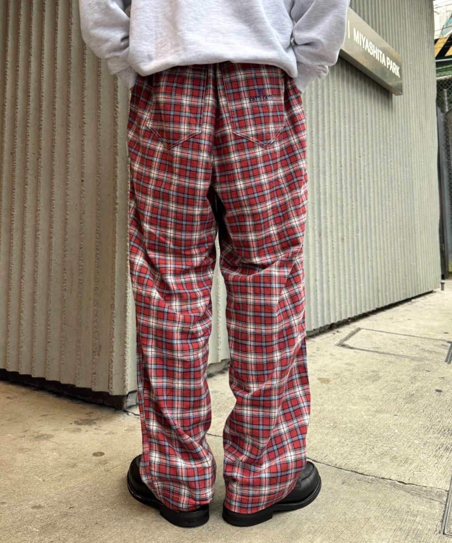 【PATTIPATTI】法蘭絨格子長褲