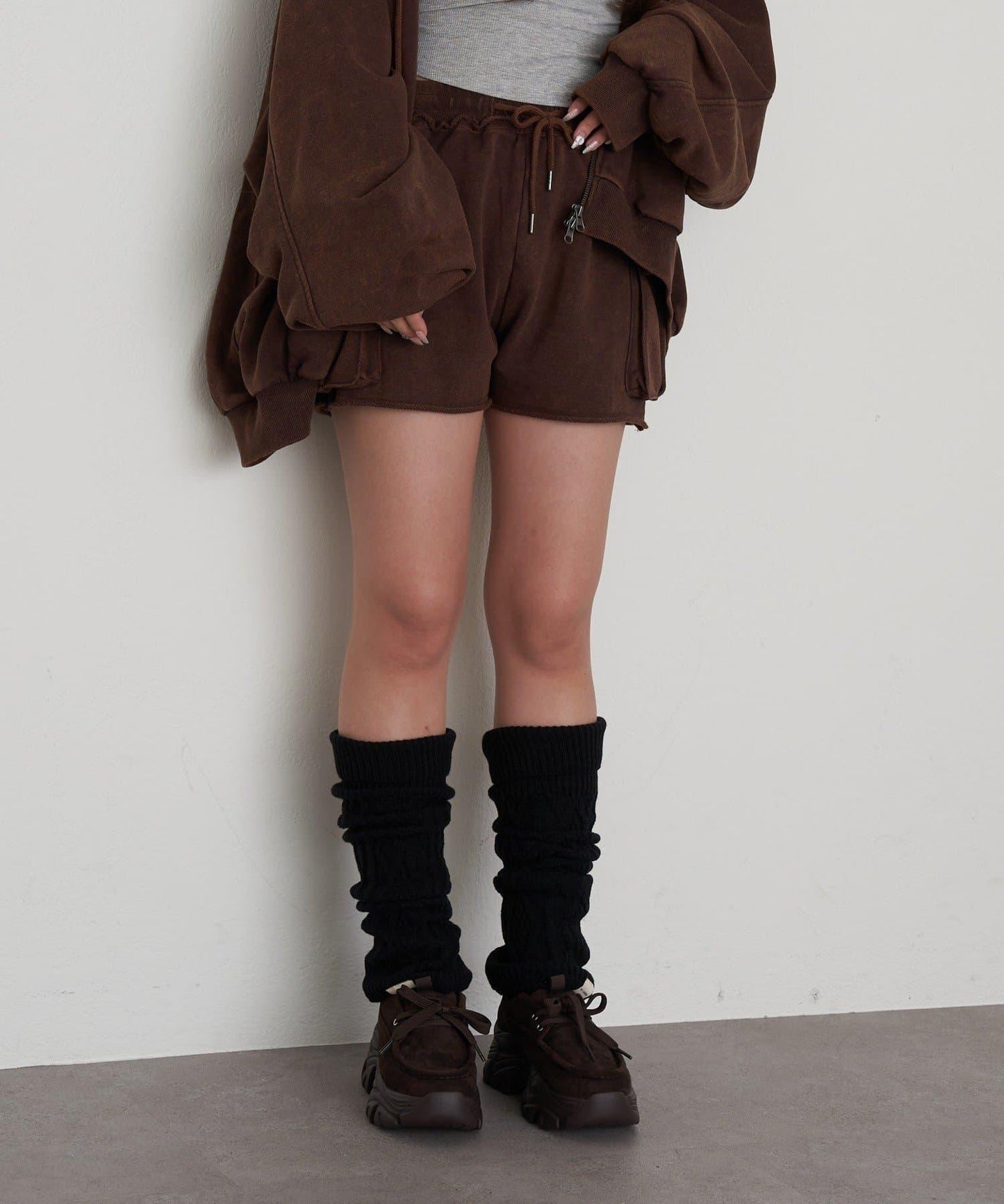 麻花編織護腿襪