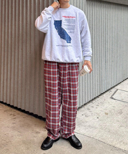 【PATTIPATTI】法蘭絨格子長褲