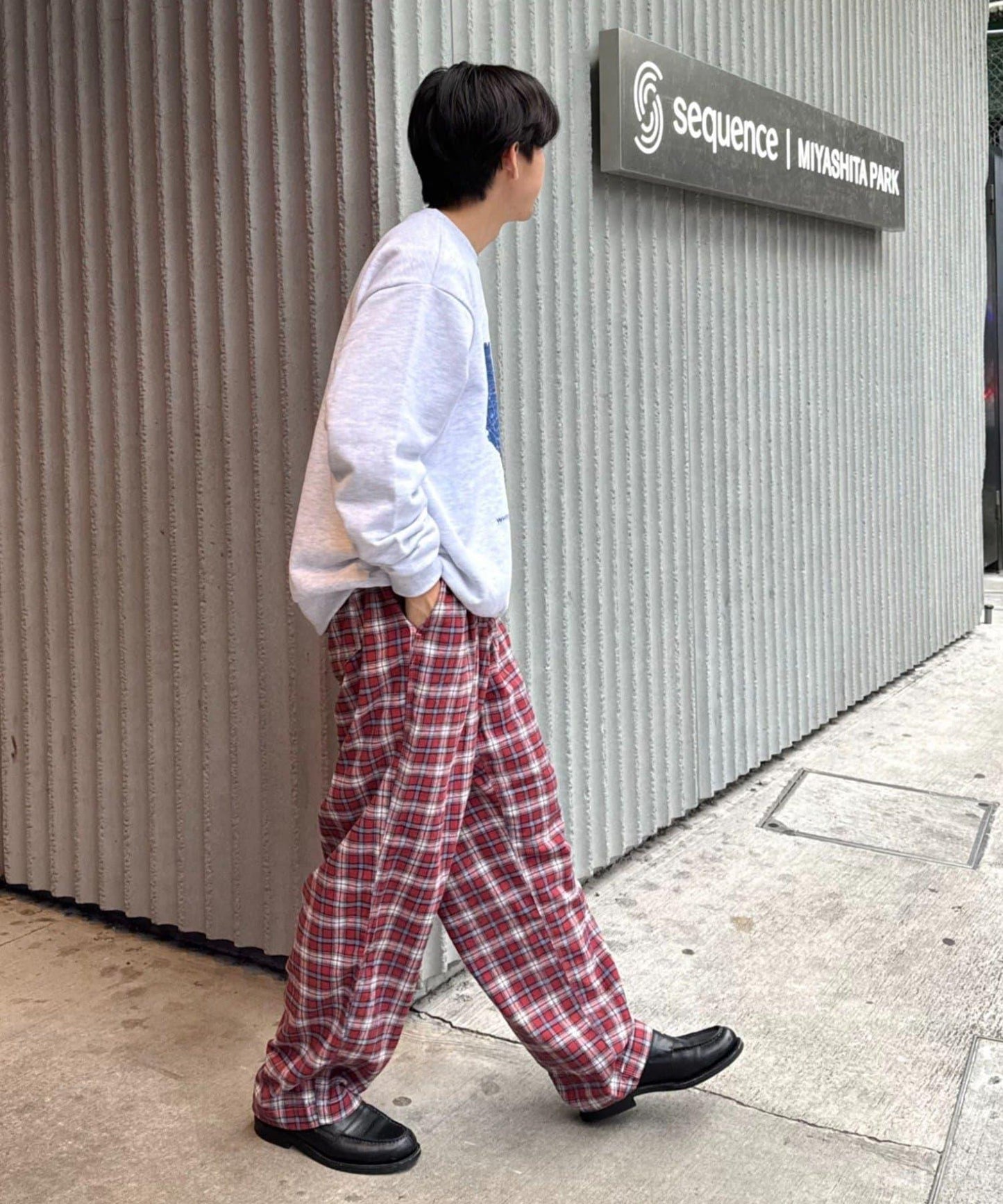 【PATTIPATTI】法蘭絨格子長褲