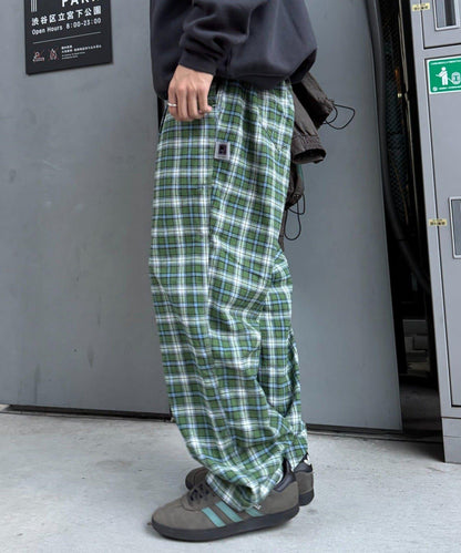 【PATTIPATTI】法蘭絨格子長褲