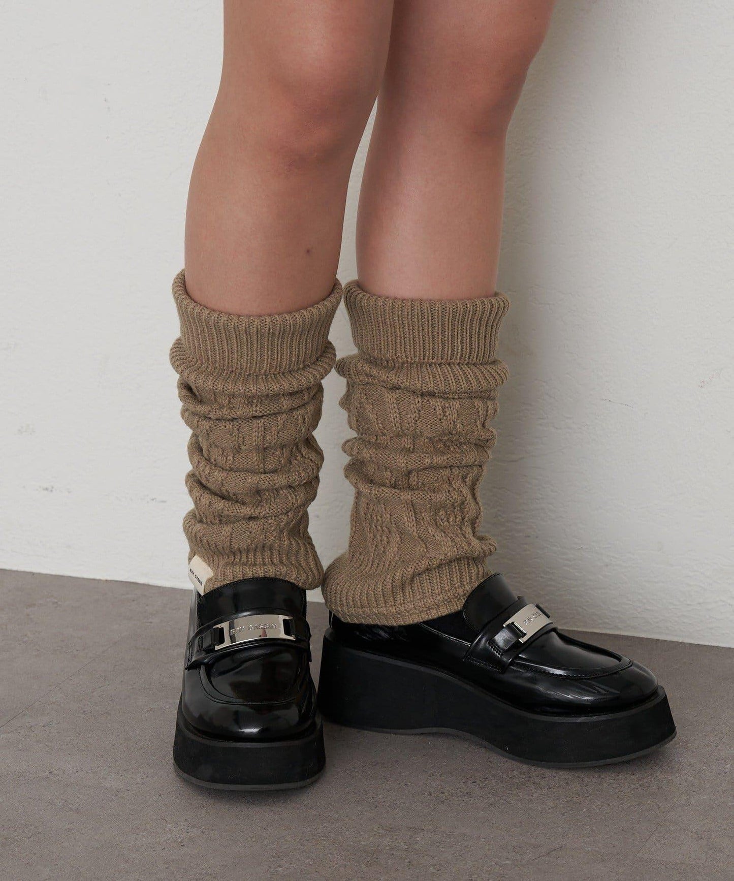 麻花編織護腿襪