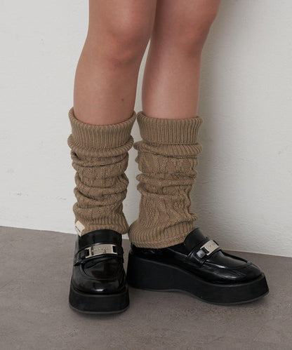 麻花編織護腿襪