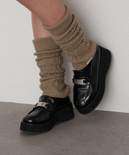 麻花編織護腿襪