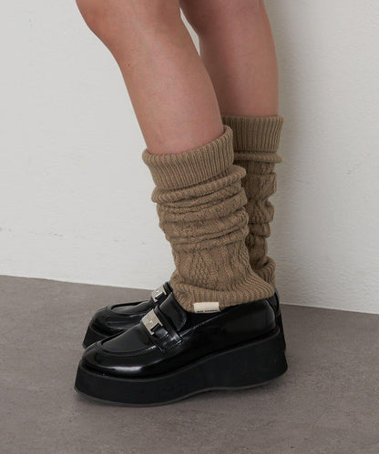 麻花編織護腿襪