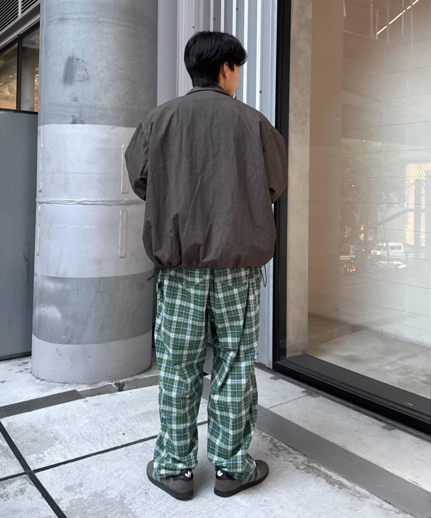 【PATTIPATTI】法蘭絨格子長褲