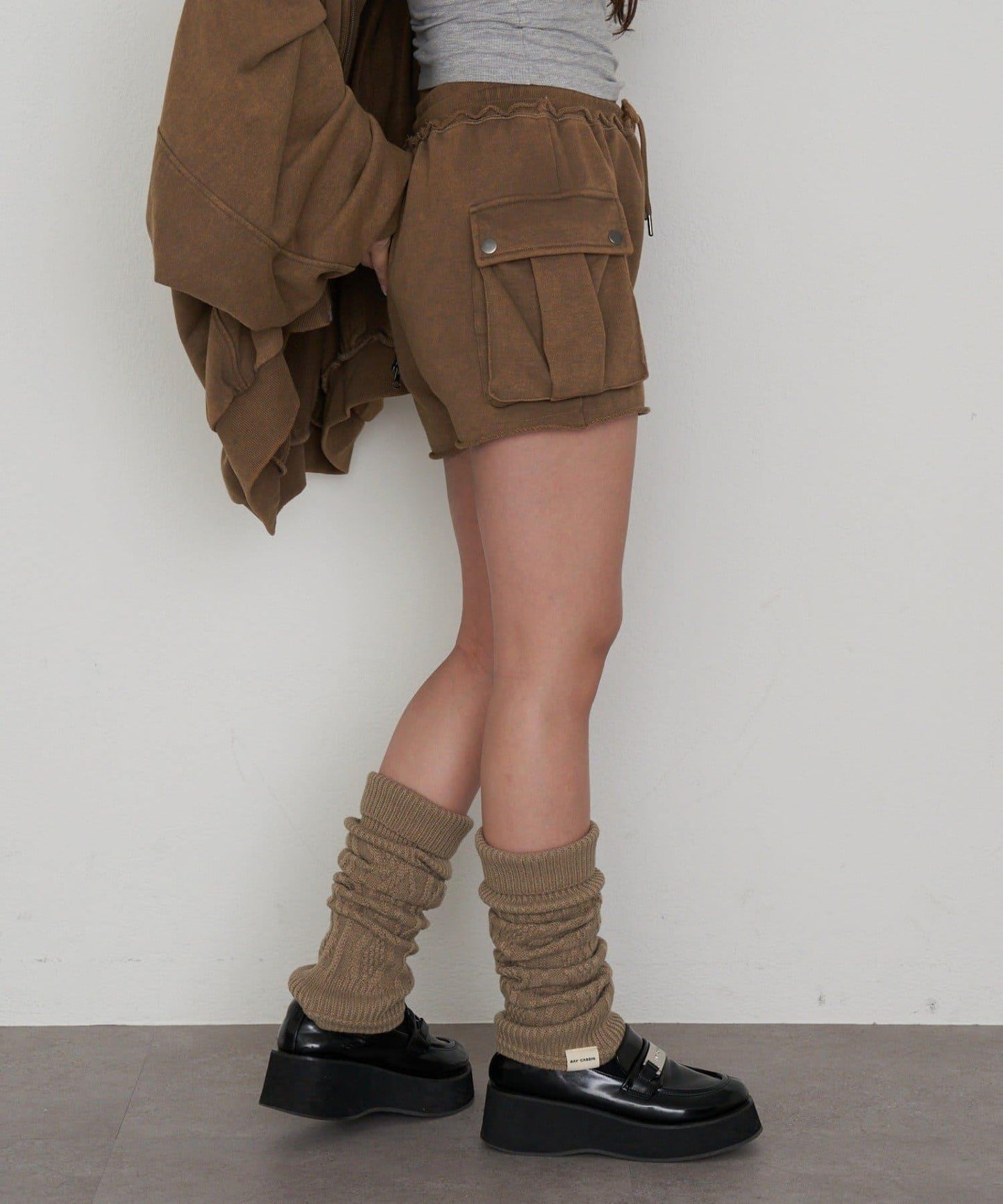 麻花編織護腿襪