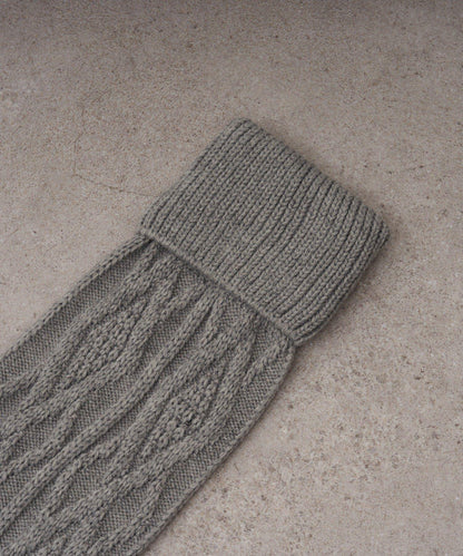 麻花編織護腿襪