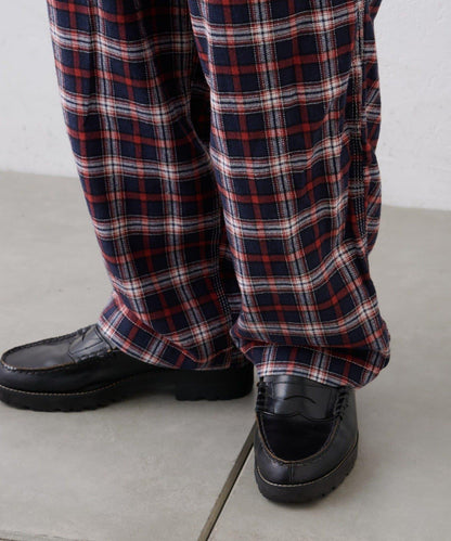 【PATTIPATTI】法蘭絨格子長褲