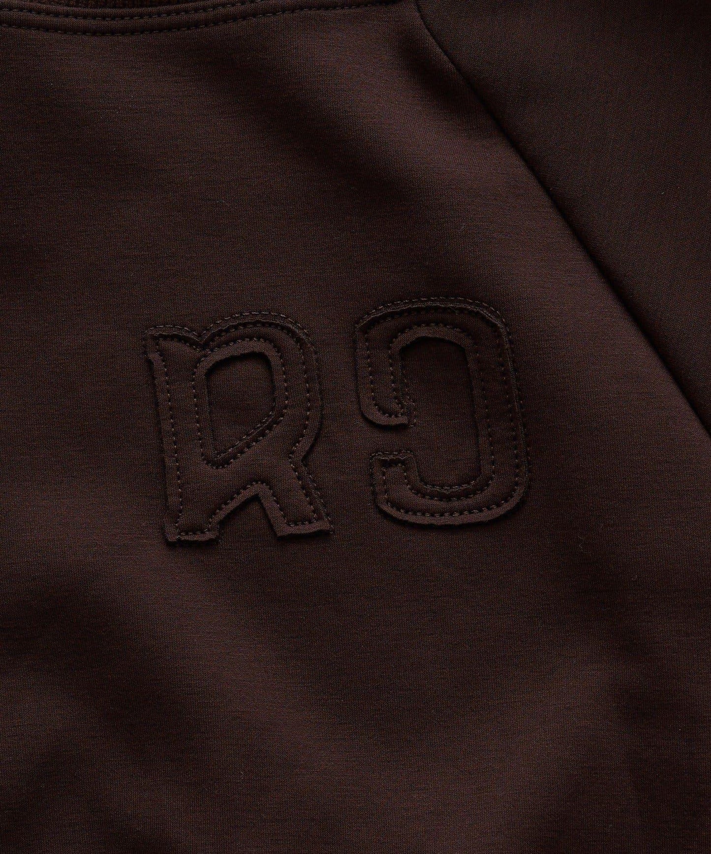 【RAY CASSIN】一字肩衛衣拼接格紋連衣裙