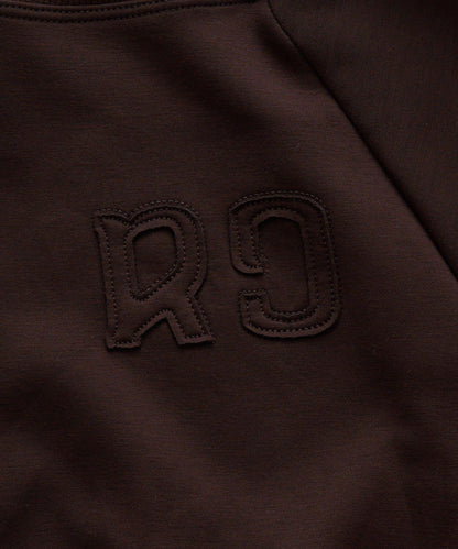 【RAY CASSIN】一字肩衛衣拼接格紋連衣裙