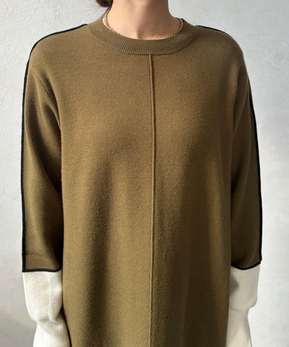 線條設計米蘭羅紋連衣裙