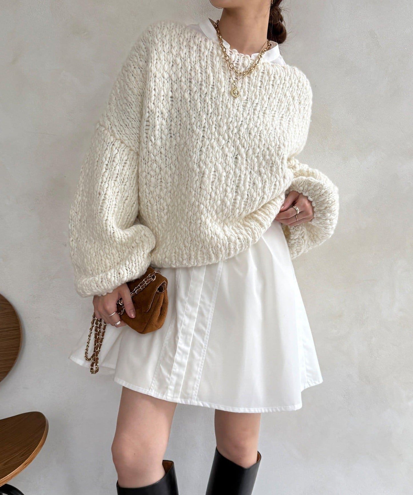 喇叭袖長款上衣