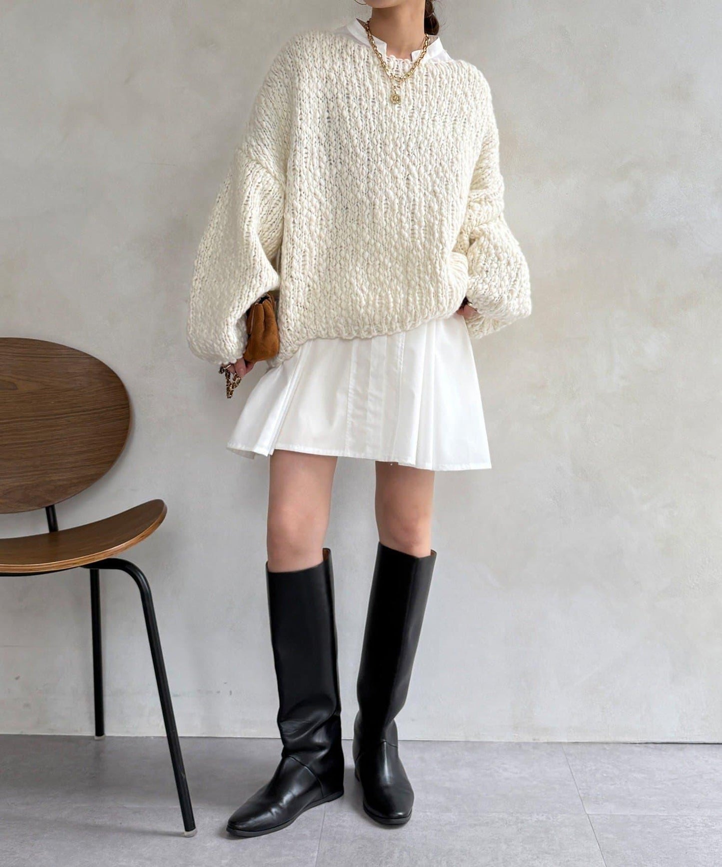 喇叭袖長款上衣