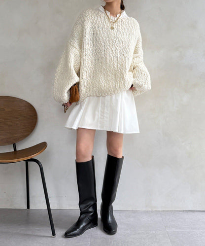 喇叭袖長款上衣