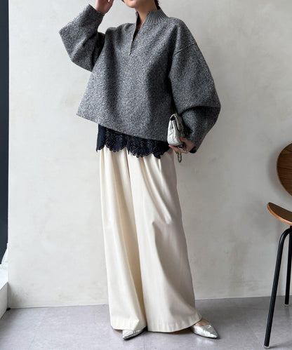 DouDou 半拉鍊泰迪絨套頭上衣