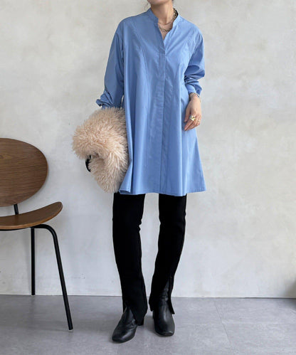 喇叭袖長款上衣