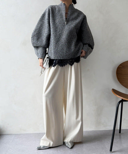 DouDou 半拉鍊泰迪絨套頭上衣