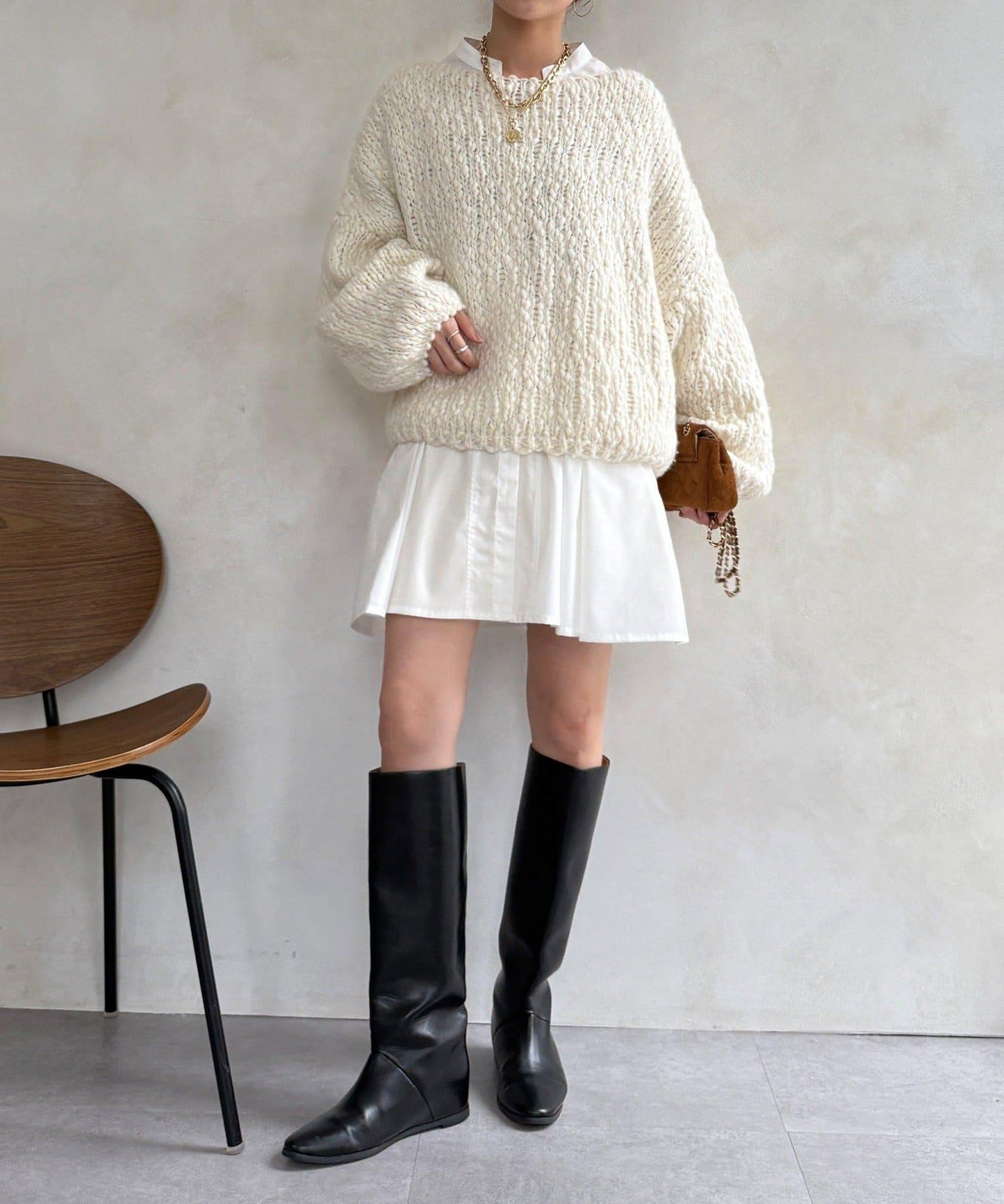 喇叭袖長款上衣