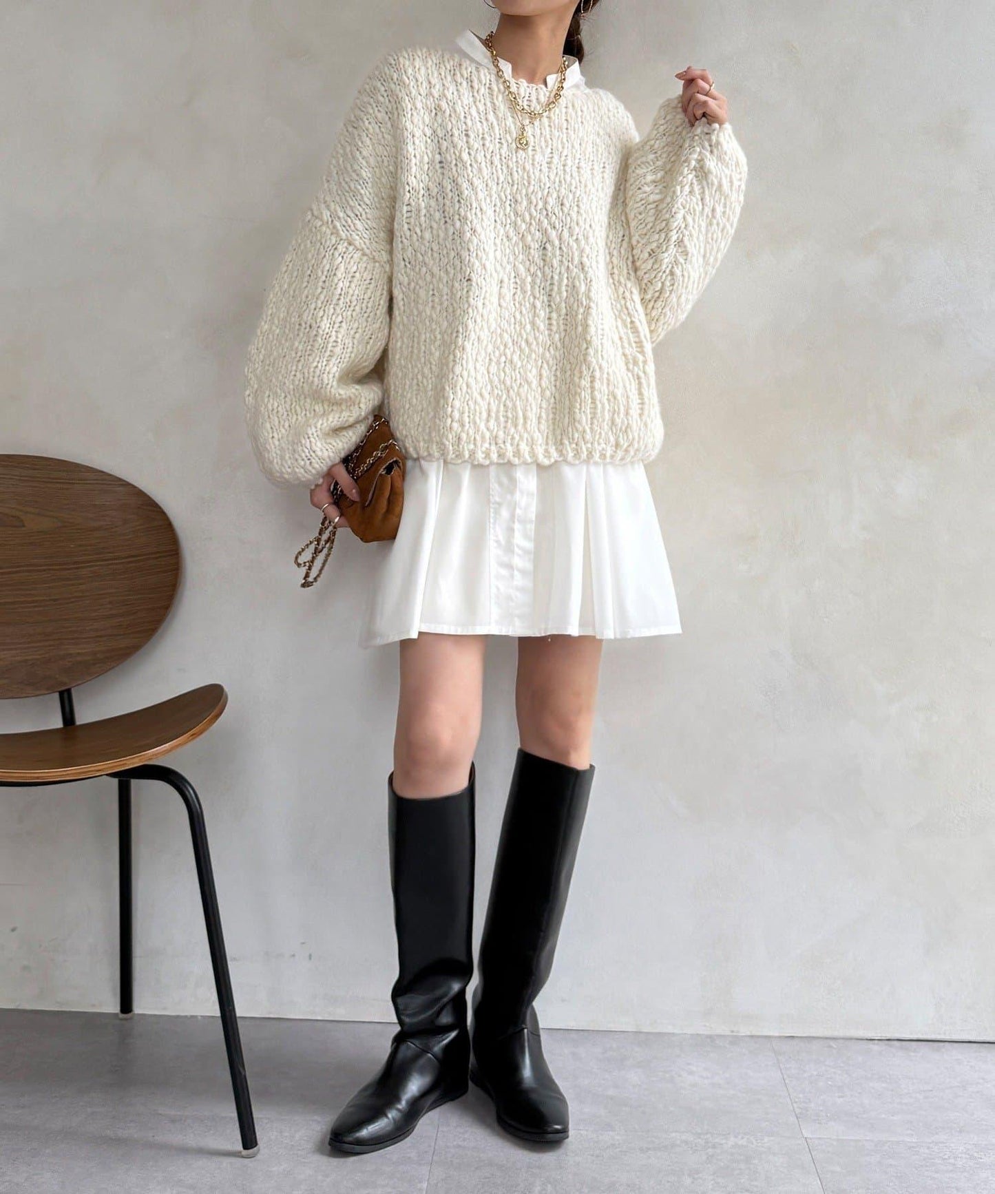 喇叭袖長款上衣