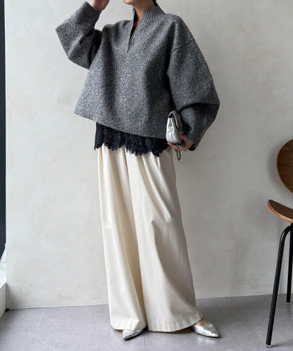 DouDou 半拉鍊泰迪絨套頭上衣