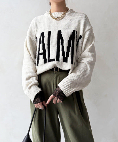 絨球標誌針織衫