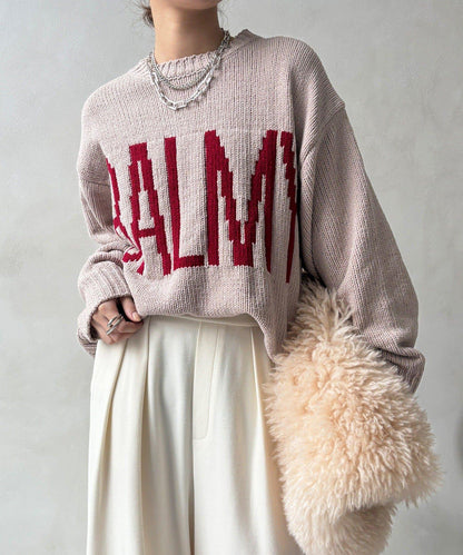絨球標誌針織衫