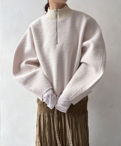 DouDou 半拉鍊泰迪絨套頭上衣